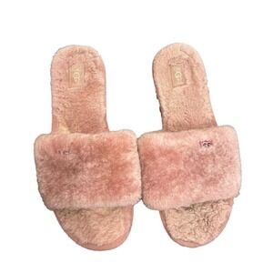 UGG Cozetta Curly Slippers Pink‎ 9 Slip On Comfort House Shoe Loungewear Slide